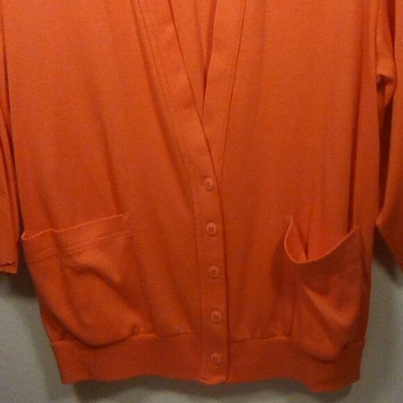 White Stag Orange Midsleeve  Cardigan Size: XL-XXL - Picture 8 of 10